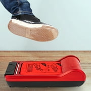 Miumaeov Shoe Film Machine Automatic Shoe Cover Dispenser Portable Disposable Overshoe Dispenser with 1 Roll of Film for Home Office Red